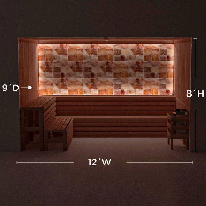 Scandia Himalayan Salt Home Sauna Kit - Perimeter Lighting