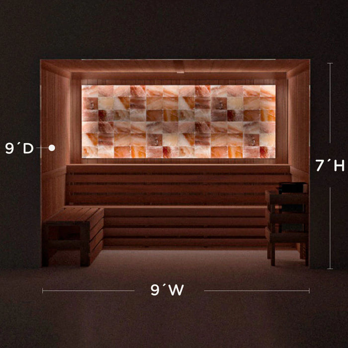 Scandia Himalayan Salt Home Sauna Kit - Perimeter Lighting