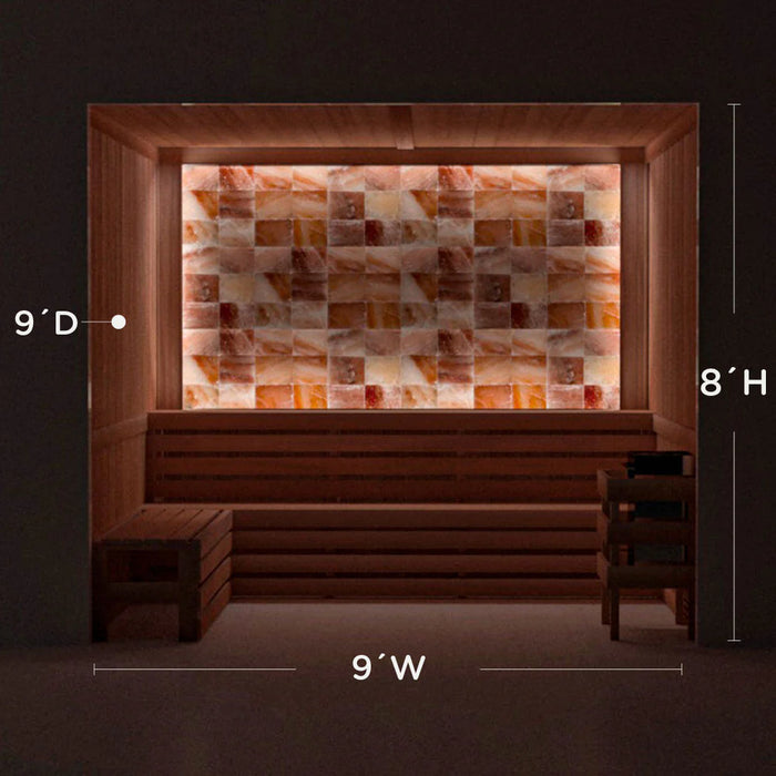 Scandia Himalayan Salt Home Sauna Kit - Perimeter Lighting