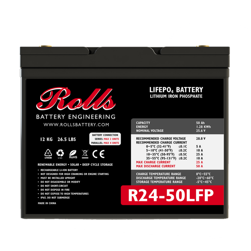 Rolls R24-150LFP Lithium Iron Phosphate Battery — Build the Power