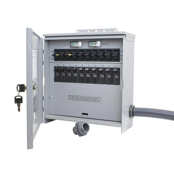 Duromax Reliance R510A 120/240V 50 Amp 10 Circuit Pro/Tran-2 Outdoor Transfer Switch | R510A