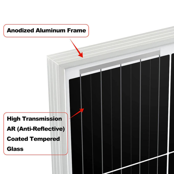 RICH SOLAR MEGA 200 Watt Monocrystalline Solar Panel | Best 12V Panel for RVs and Off-Grid | 25-Year Output Warranty | UL Certified