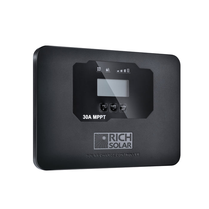 Rich Solar BRAVO FLUSH 30 | 30 Amp Flush Mount MPPT Solar Charge Controller | Premium 30A 12V/24V MPPT Flush Mount Solar Controller for RVs, Trailers, Campers, Vans, Boats, Off-Grid | #1 Flush Mount MPPT Solar Controller