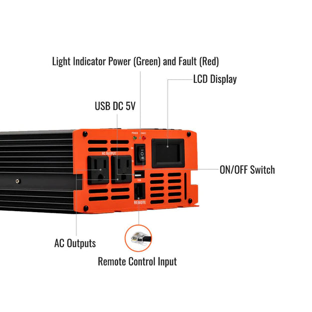 Rich Solar 2000 Watt Industrial Pure Sine Wave Inverter