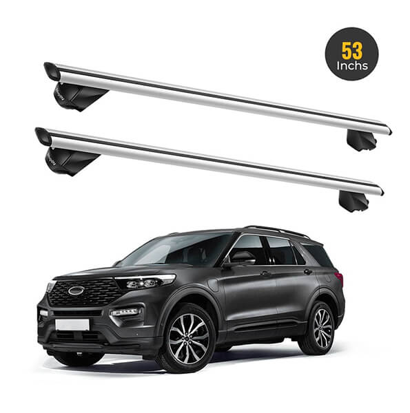 BougeRV Roof Rack Cross Bars (Universal, 53'' Silver)