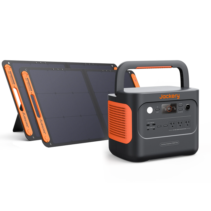 Jackery Solar Generator 1000 Plus Explorer Power Station + SolarSaga 100 Solar Panels x 2