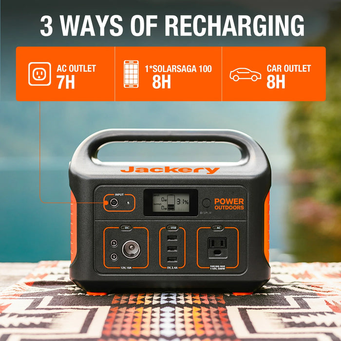 Jackery 1*Explorer Solar Generator 550 + 1 * SolarSaga 100W