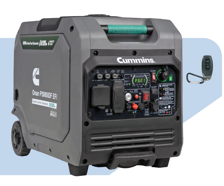 Cummins 5,000-Watt Dual Fuel (Gas/LPG) Portable Inverter Generator ONAN P5000IDF EFI