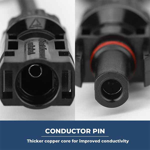 BougeRV Solar Branch Connectors Y Connector in Pair MMMF+FFFM for Parallel Connection Between Solar Panels