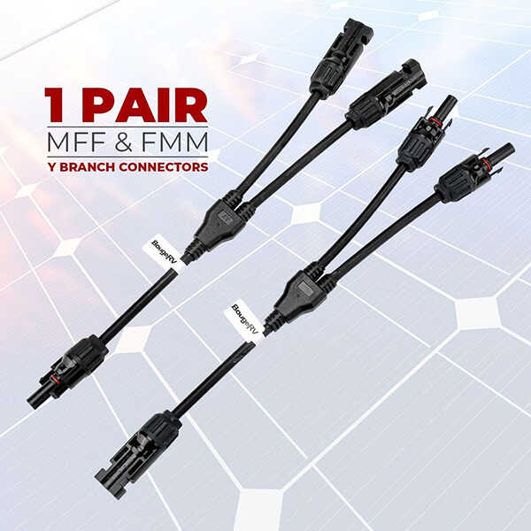 BougeRV Solar Connectors Y Branch Parallel Adapter Cable Wire