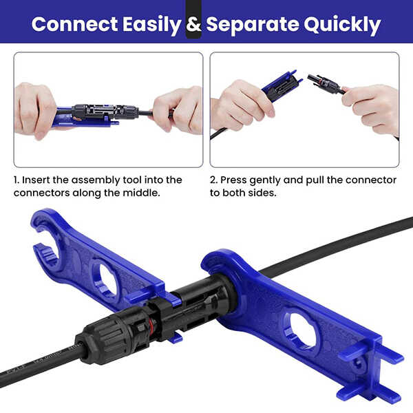 BougeRV Solar Connectors kits(6 Pairs Male/Female &1 pair of spanners)