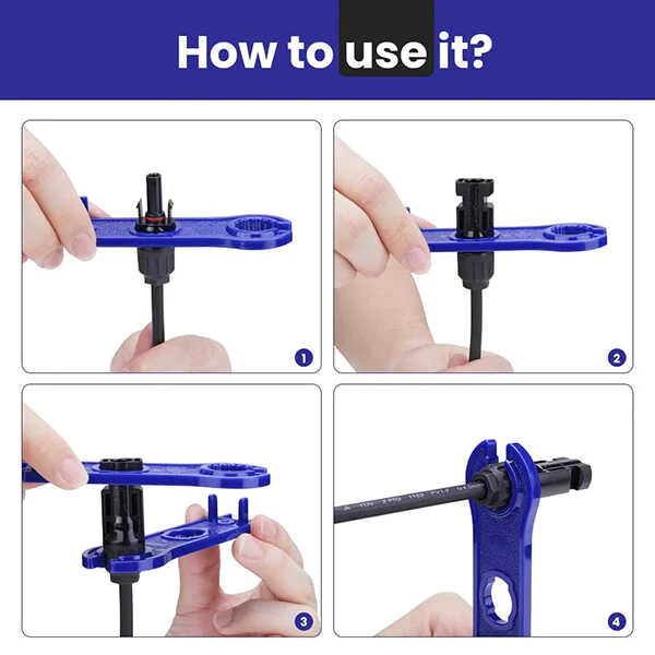 BougeRV Solar Connectors kits(6 Pairs Male/Female &1 pair of spanners)