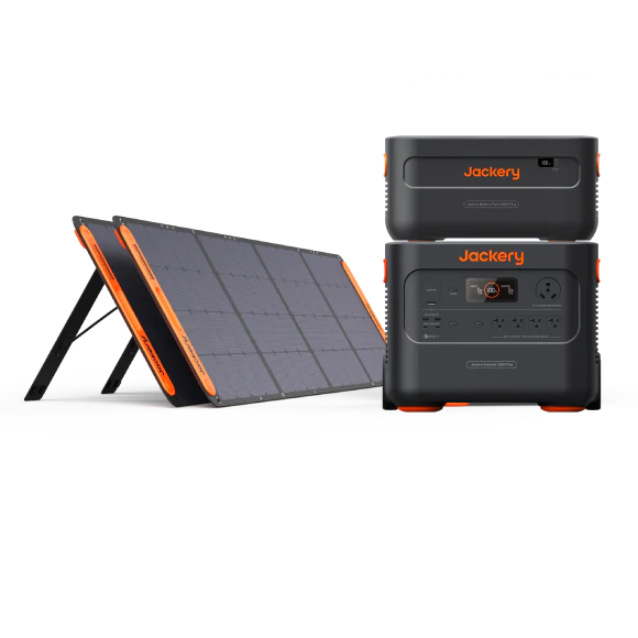 Jackery 1*E2000Plus Solar Battery+1*2000Plus Battery Pack+2*SolarSaga 200W Solar Panels