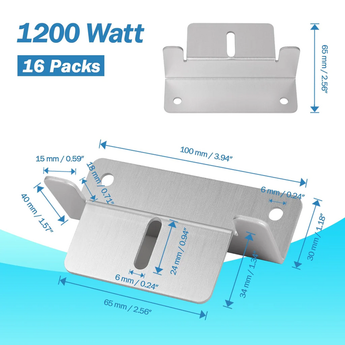 BougeRV Solar Panel Mounting Z Bracket Mount Kits （4 set 16 Units）