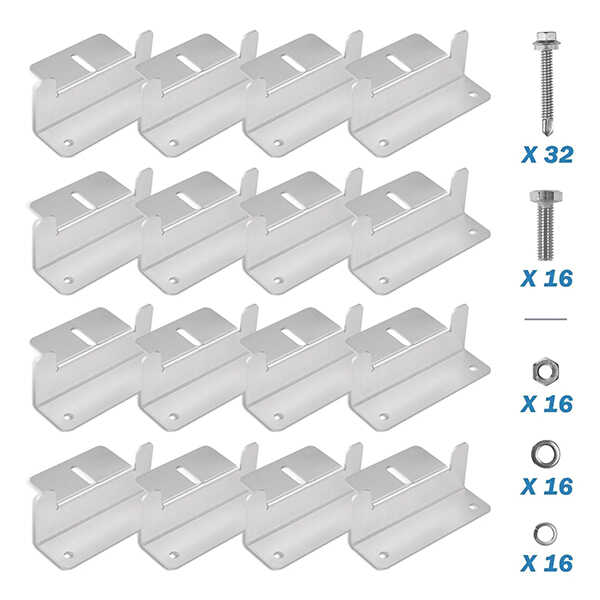 BougeRV Solar Panel Mounting Z Bracket Mount Kits Supporting