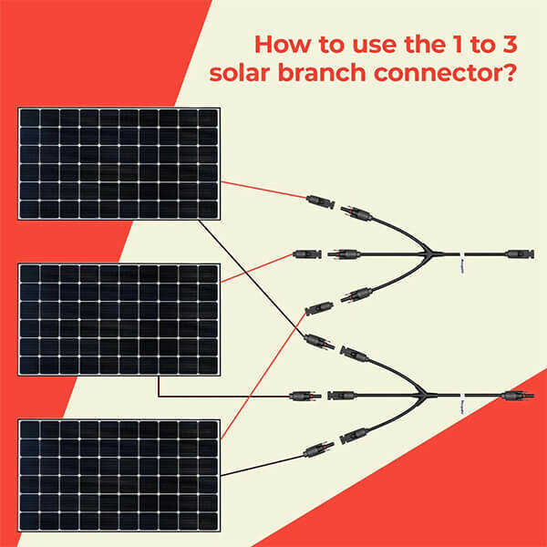 BougeRV Solar Y Branch Connector 1 to 3(M/FFF and F/MMM)