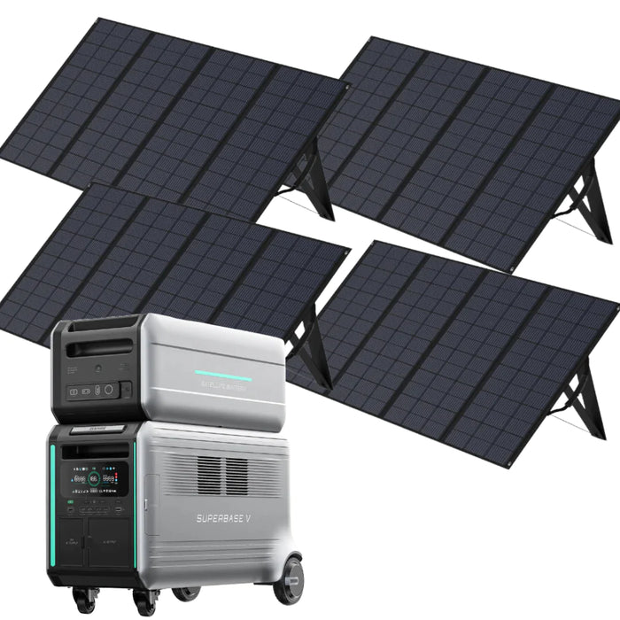 Zendure SuperBase Batteries V4600+ B4600+ 4 x 400W Solar Panel Bundle