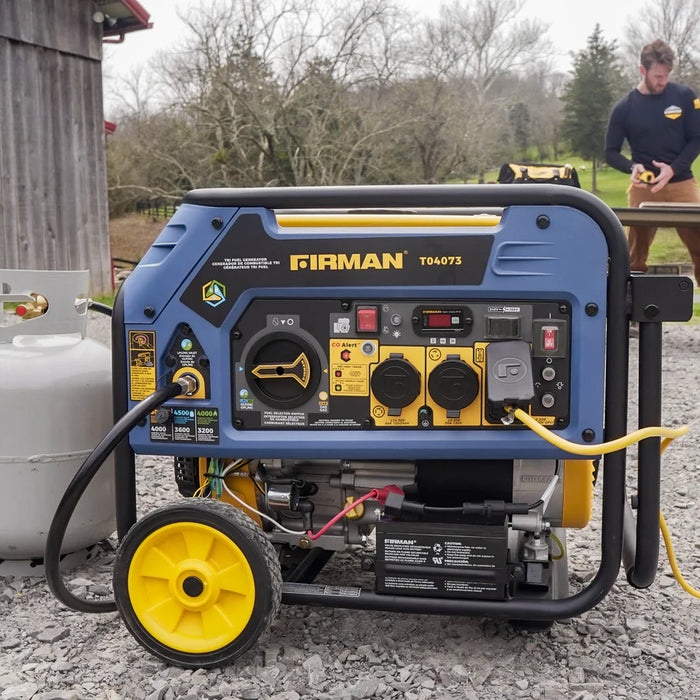 Firman Tri Fuel Portable Generator 4000W Electric Start 120/240V with CO ALERT