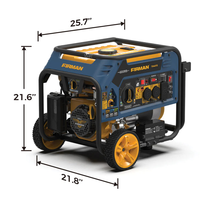 Firman Tri Fuel Portable Generator 4000W Electric Start 120/240V with CO ALERT