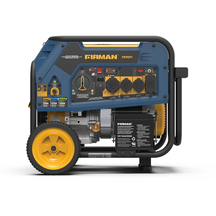 Firman Refurbished Tri Fuel Portable Generator 7500W Electric Start 120/240V