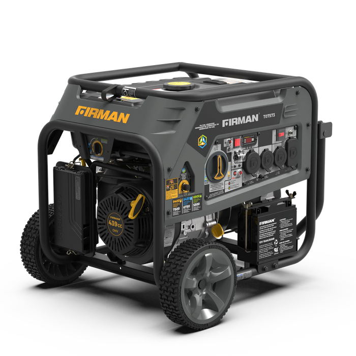 Firman Tri Fuel Portable Generator 9400W Electric Start 120/240V with CO Alert