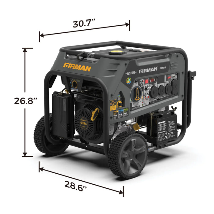 Firman Refurbished Tri Fuel Portable Generator 9400W Electric Start 120/240V with CO Alert