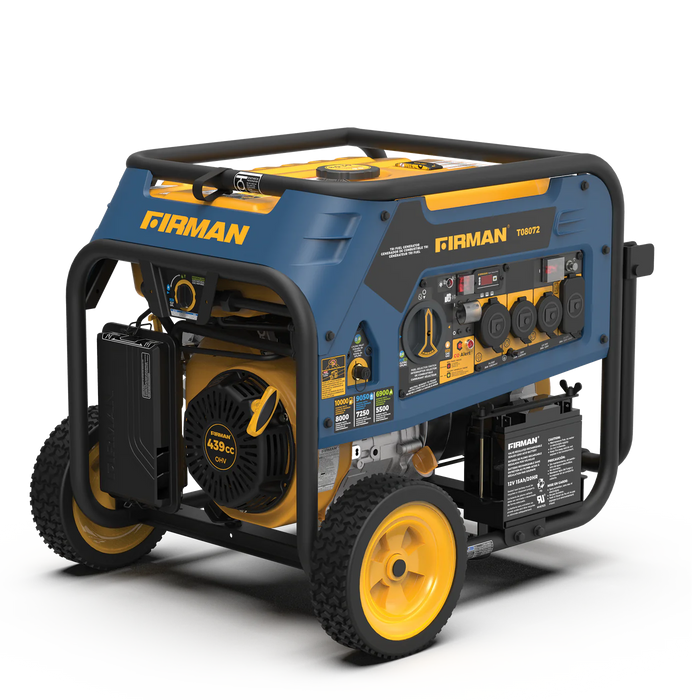 Firman Tri Fuel 8000W Portable Generator Electric Start 120/240V with CO ALERT