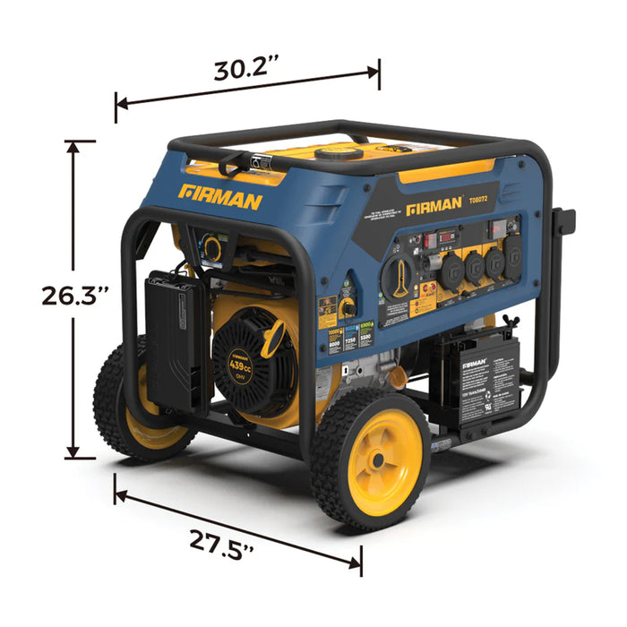 Firman Tri Fuel 8000W Portable Generator Electric Start 120/240V with CO ALERT