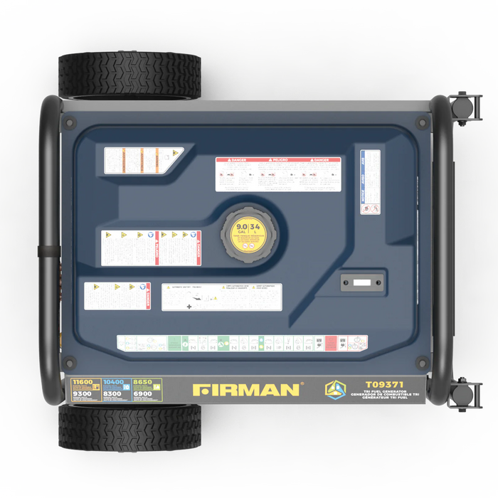 Firman Tri Fuel Portable Generator 11600W Electric Start 120V/240V with CO alert