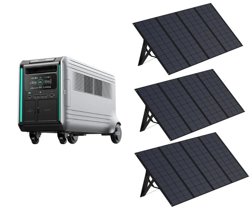 Zendure SuperBase Battery V6400+ 3 x 400W Solar Panels Bundle