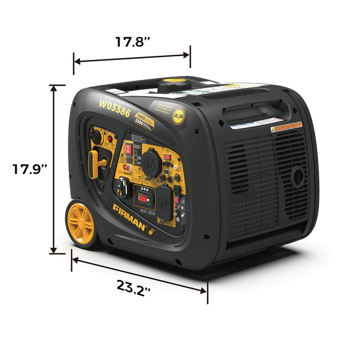 Firman Inverter Portable Generator 3650W Remote Start with CO ALERT