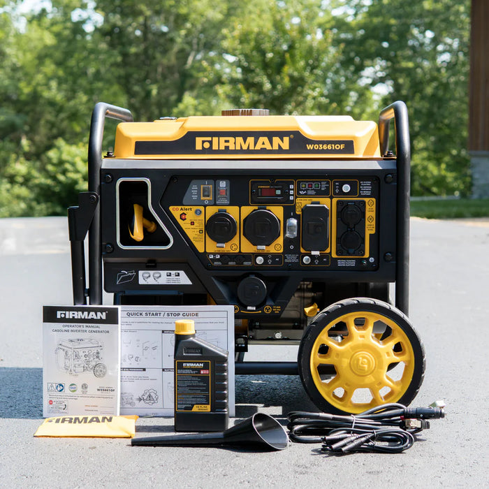 Firman Inverter Open Frame Portable Generator 4500W Recoil Start with CO Alert