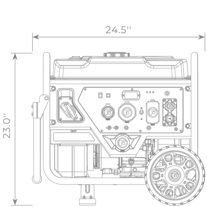 Firman Inverter Open Frame Portable Generator 4500W Recoil Start with CO Alert