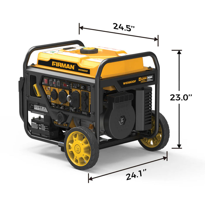 Firman Inverter Open Frame Portable Generator 4500W Remote Start with CO Alert