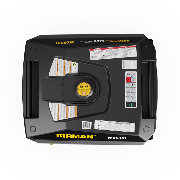 Firman Gas Inverter Portable Generator 6650/5300 Watt 120/240V CO Alert