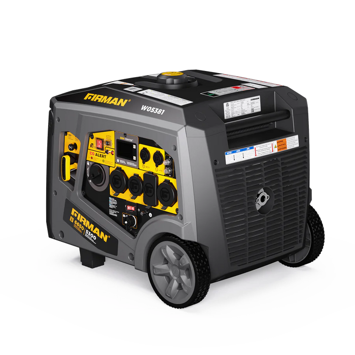 Firman Gas Inverter Portable Generator 6650/5300 Watt 120/240V CO Alert