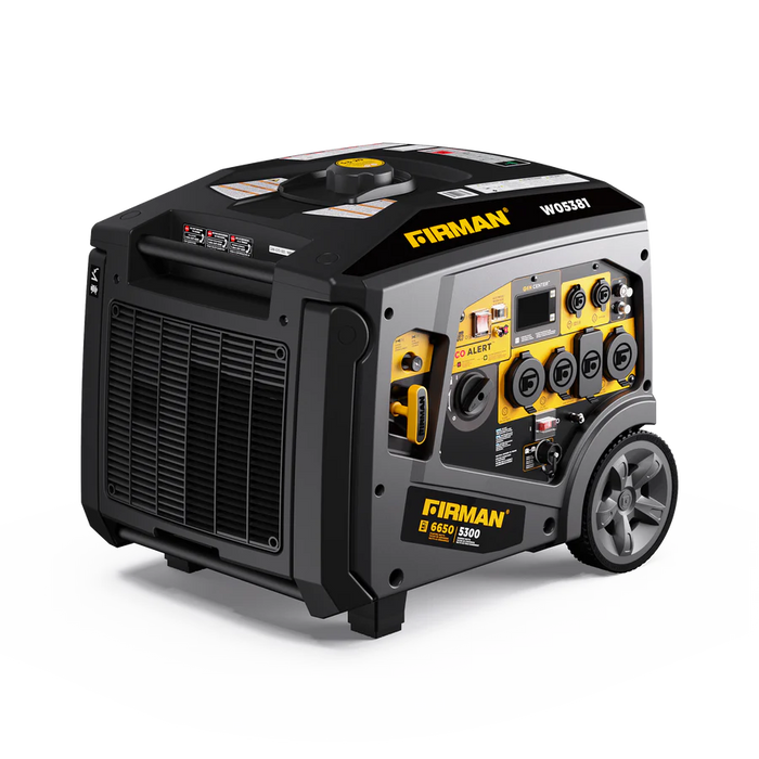 Firman Gas Inverter Portable Generator 6650/5300 Watt 120/240V CO Alert