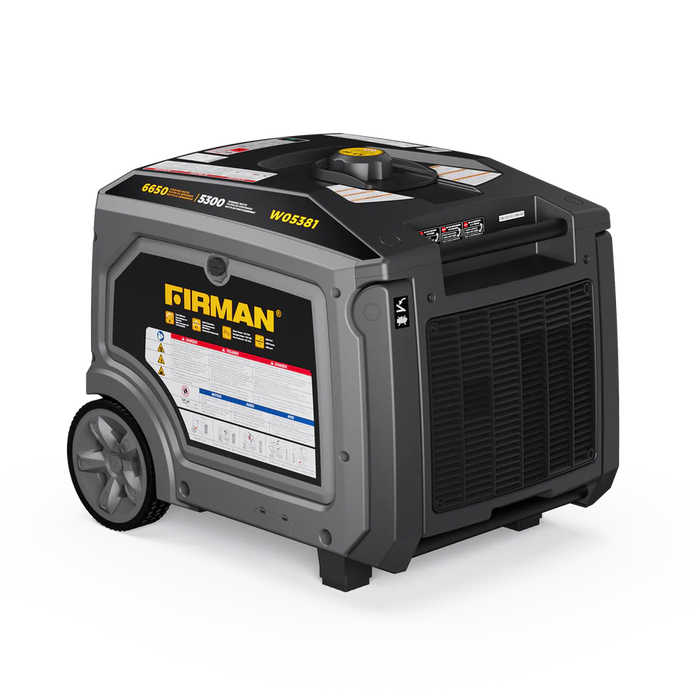 Firman Gas Inverter Portable Generator 6650/5300 Watt 120/240V CO Alert