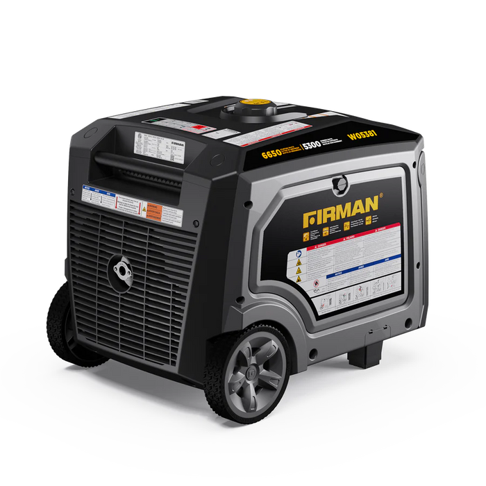 Firman Gas Inverter Portable Generator 6650/5300 Watt 120/240V CO Alert