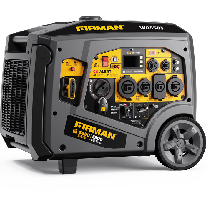 Firman Gas Inverter Portable Generator 6850/5500 Watt Remote Start 120/240V CO Alert