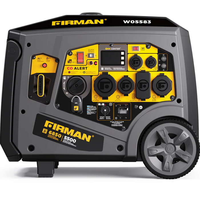 Firman Gas Inverter Portable Generator 6850/5500 Watt Remote Start 120/240V CO Alert