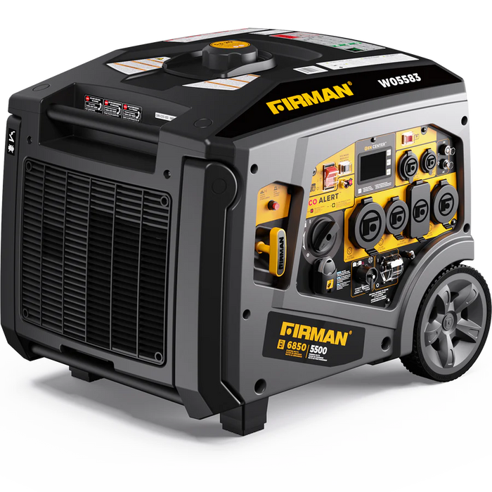 Firman Gas Inverter Portable Generator 6850/5500 Watt Remote Start 120/240V CO Alert