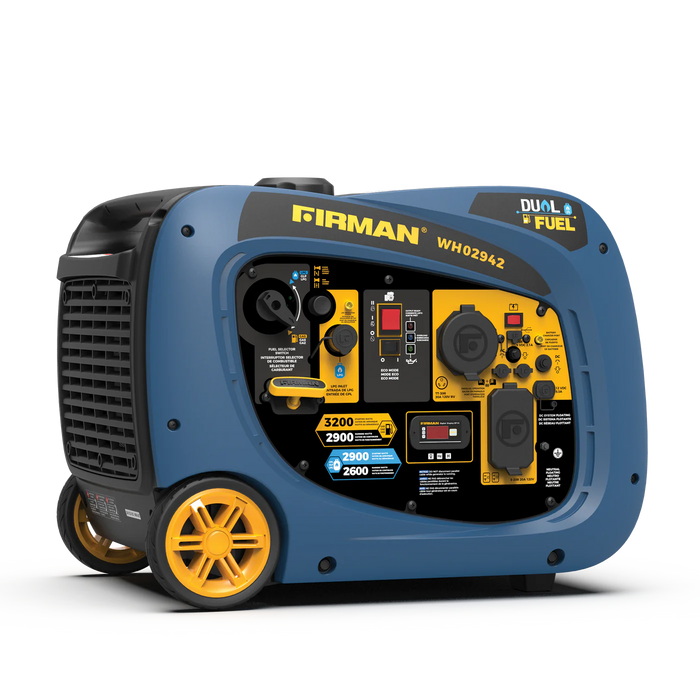 Firman Dual Fuel Inverter Portable Generator 3200W Electric Start