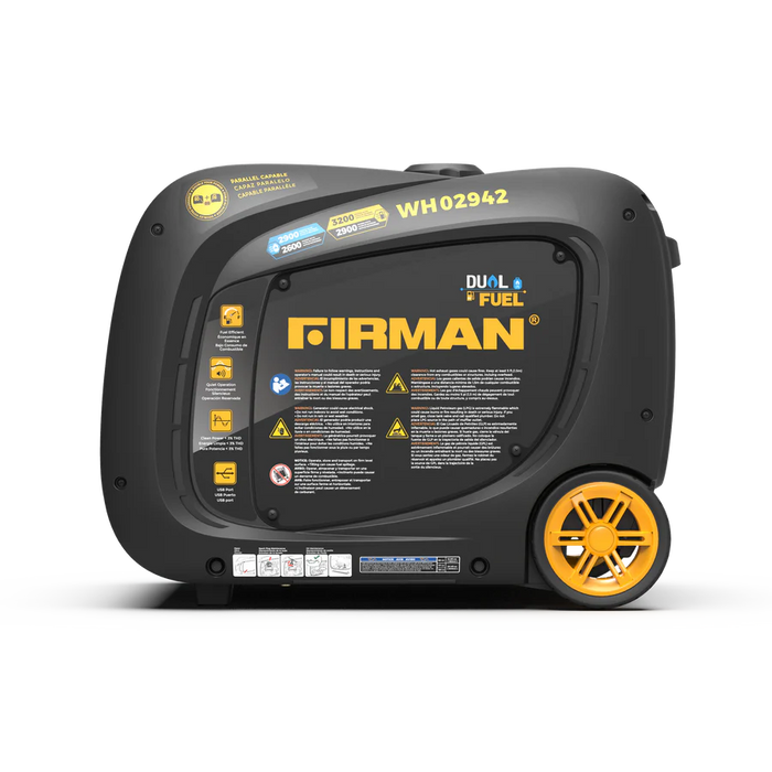 Firman Dual Fuel Inverter Portable Generator 3200W Electric Start