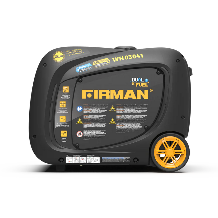 Firman Dual Fuel Inverter Portable Generator 3300W Recoil Start