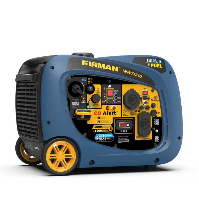 Firman Dual Fuel Inverter Portable Generator 4000W Electric Start with CO ALERT