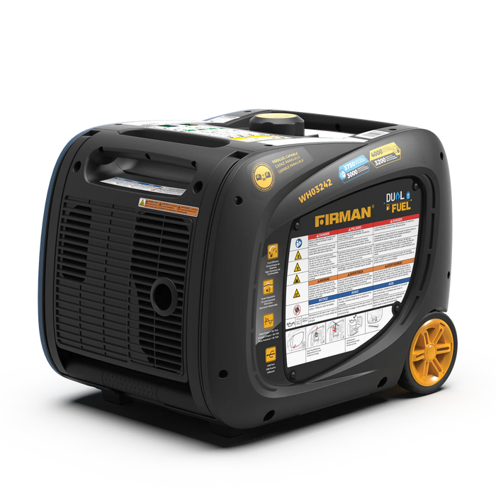 Firman Dual Fuel Inverter Portable Generator 4000W Electric Start with CO ALERT