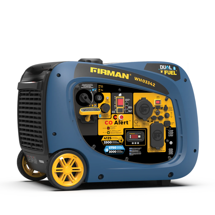 Firman Dual Fuel Inverter Portable Generator 4125W Electric Start with CO ALERT