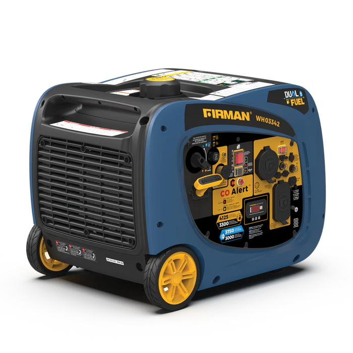 Firman Dual Fuel Inverter Portable Generator 4125W Electric Start with CO ALERT