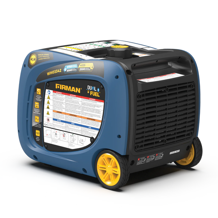 Firman Dual Fuel Inverter Portable Generator 4125W Electric Start with CO ALERT